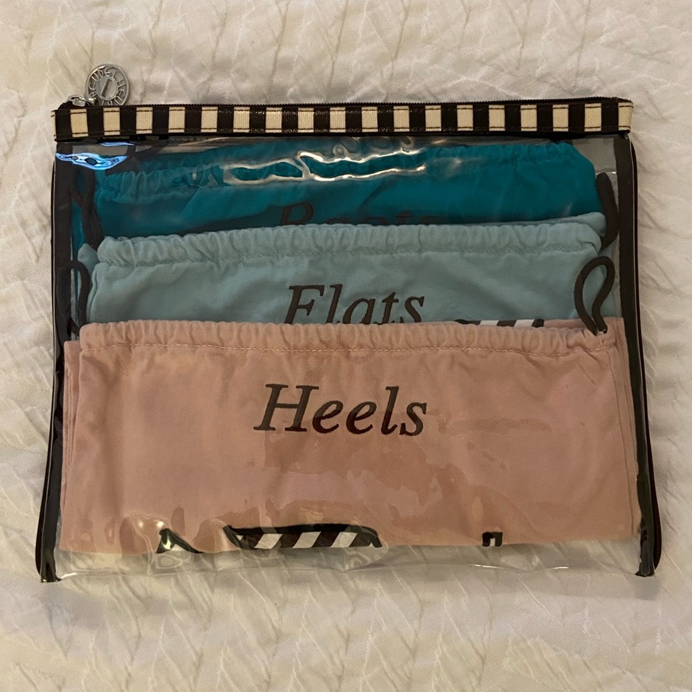 Henri bendel travel shoe bags, set of three